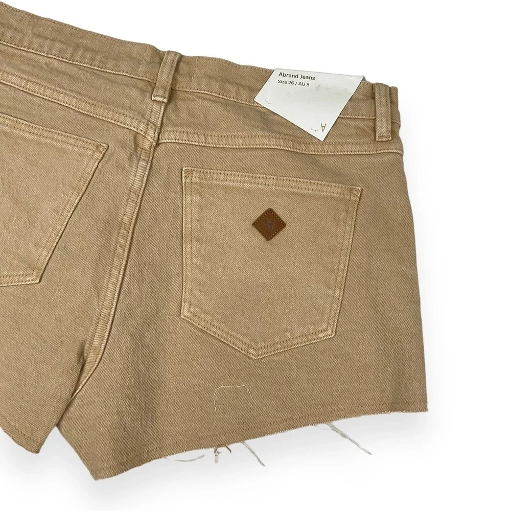 Abrand‎ Shorts Womens Size 26 Brown Denim Cut Off 99 Baggy Revolve NWT